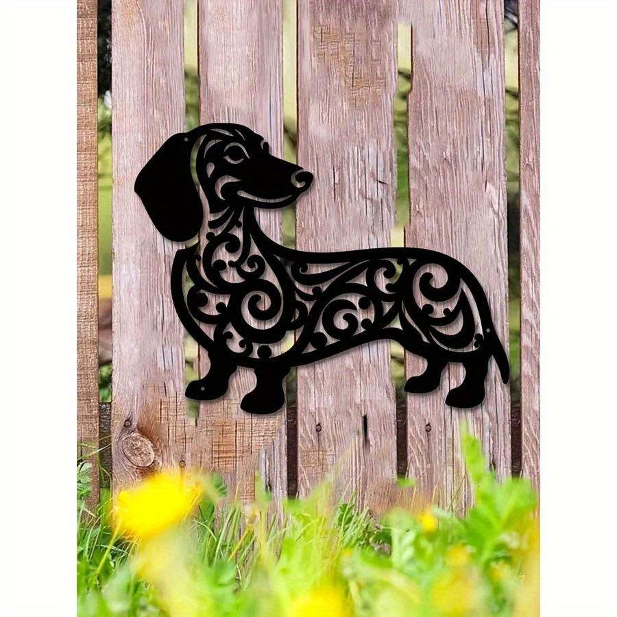 Whimsical Dachshund Metal Wall Art - Playful Indoor/Outdoor Sculpture for Gardens, Patios & Living Spaces, Perfect for Balconies
