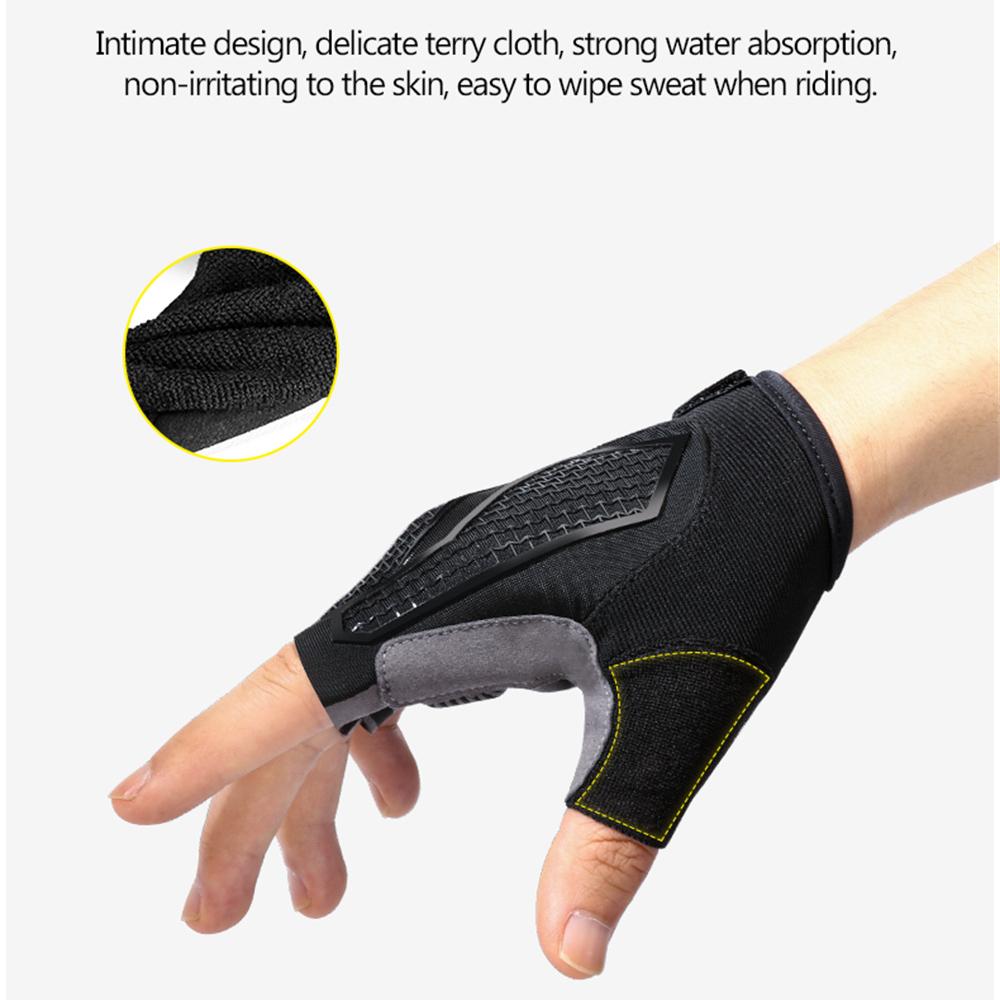 Gants de vélo d'été demi-doigt pour hommes et femmes, gants de cyclisme avec Silicone liquide antichoc, gants de sport respirants pour vtt
