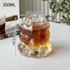 Glass Cups Cold Iced Coffee Mug Transparent Drinking Glasses Coffee Mug Cute Glass Cups Desk Accessorie Aesthetic Cocktail Cup