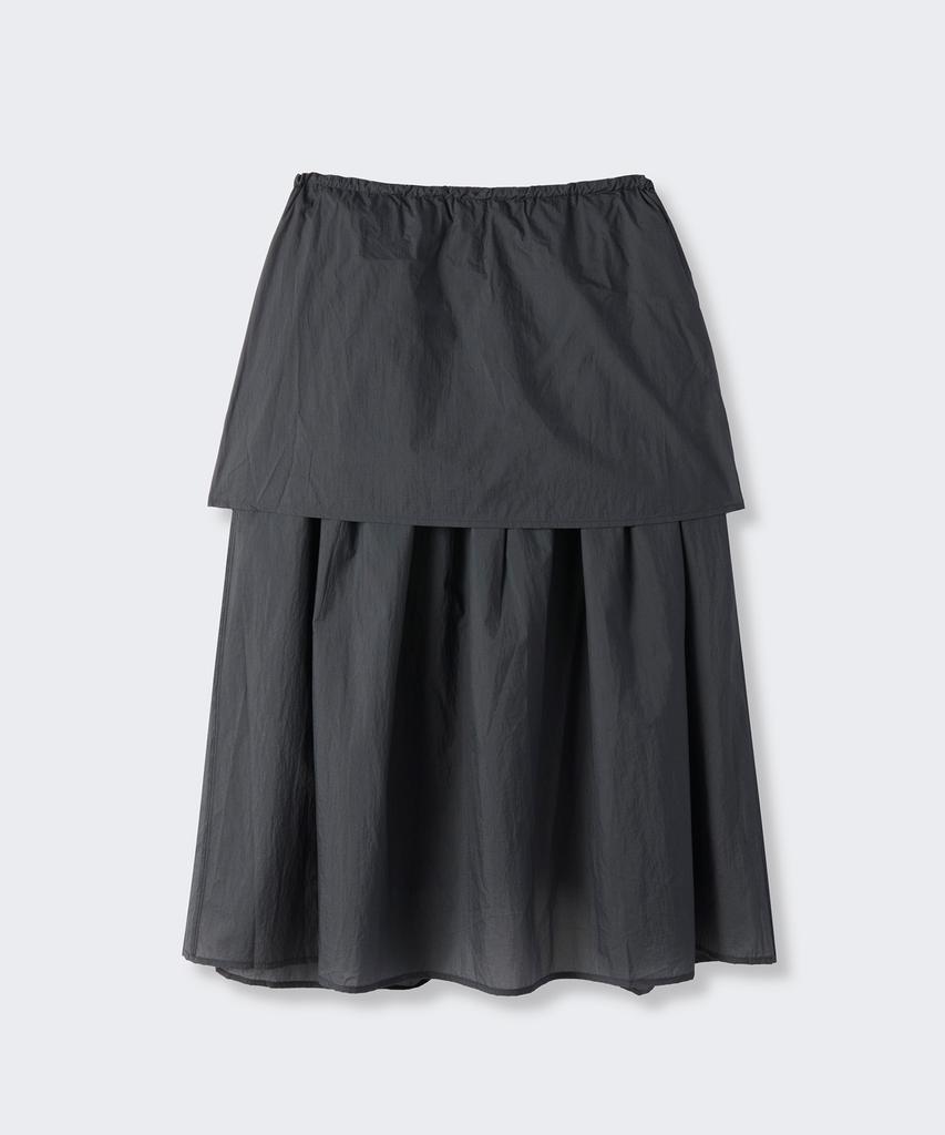 Musinsa Standard Woman Women'S Sheer Nylon Pleated Long Skirt [Gray]
