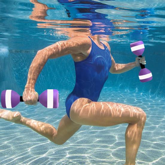 1 Pair Water Sports Dumbbells Portable Aquatic Foam Dumbbells Easy To Grasp Men Women Fitness Dumbbells