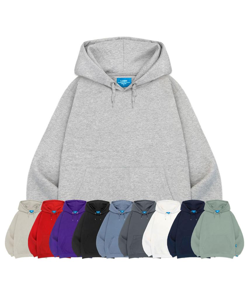 Fleece-Lined H Plain Hoodie Unisex Big Size M~4Xl (Type A)