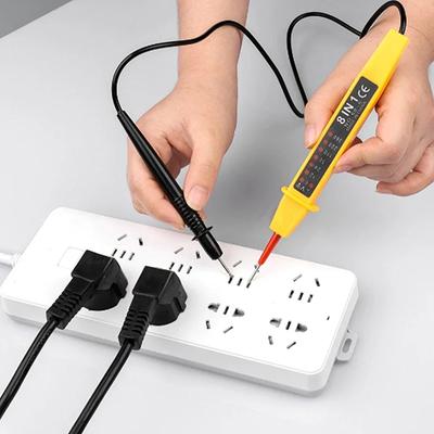 8-in-1-Tester, Spannung, Wechselstrom, Gleichstrom, 6–500 V, Auto-Elektrostift, Stromkreisdetektor-Tester für die Inspektion von Hausverkabelungen, Elektrogeräte