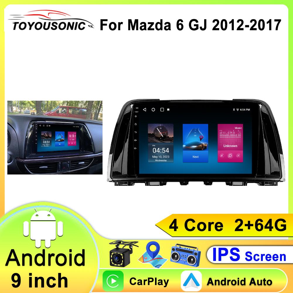 Android 13 For Mazda 6 GJ Atenza 2012 2013 2014 2015 2016 2017 Carplay Auto Car Multimedia All-in-one Car Radio Video Player GPS