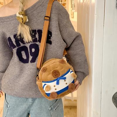 2025 neue niedliche Plüschpuppe Tasche niedliche süße vielseitige Felltasche weibliche Cartoon Studenten Umhängetasche