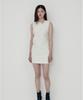 Moseullu Drape Mini Dress (Ivory)