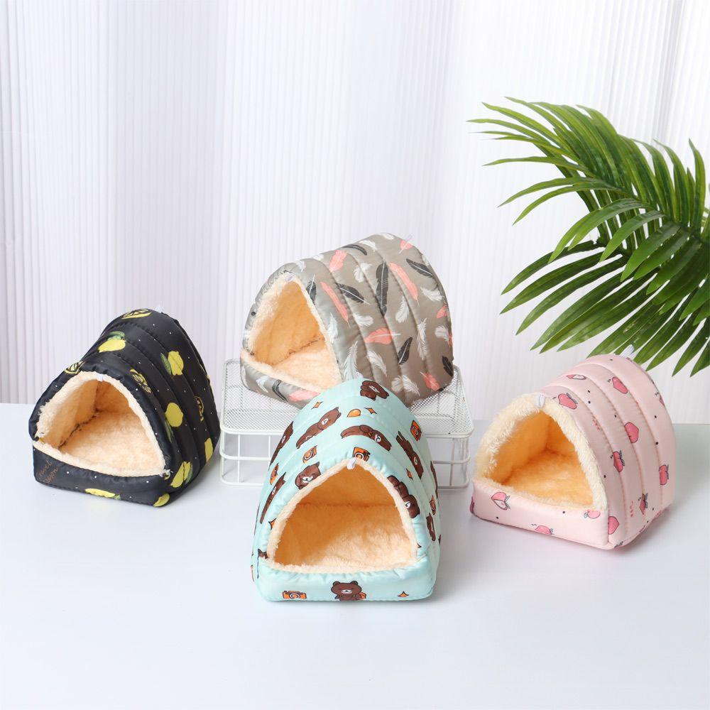 Cute Winter Mini Cage Comfortable Guinea Pig Nest Small Animal Sleeping Bed Warm Mat Hamster House