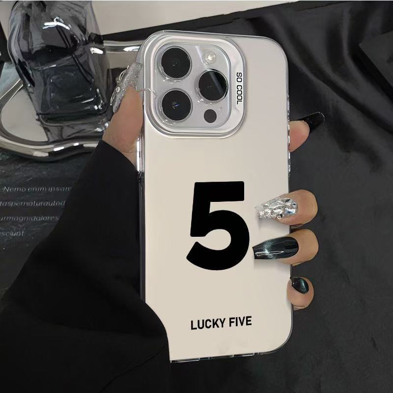 The new lucky number is suitable for iphone17 mobile phone case Apple 15promax/14 anti-drop 13pro16 Europe and America