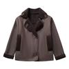 Damen Herbst und Winter Neu Locker Pelz Einteiler Warme Jacke für Damen