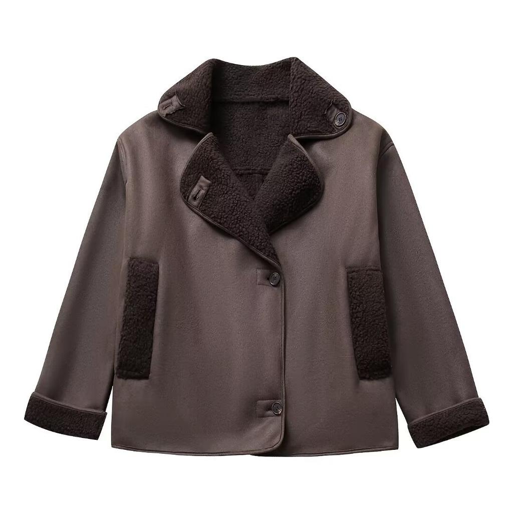 Damen Herbst und Winter Neu Locker Pelz Einteiler Warme Jacke für Damen