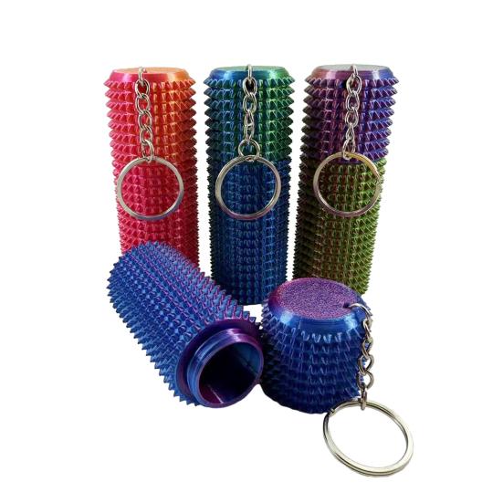 Pichľavá Grippie Stim Fidget Hračka s Kľúčenkou Úľava od Stresu 3D Tlačená Úložná Krabička Nástroj na Bolesti Stimming Dospievajúci Dospelí Prenosný Hrubý Valček Senzorická Hračka