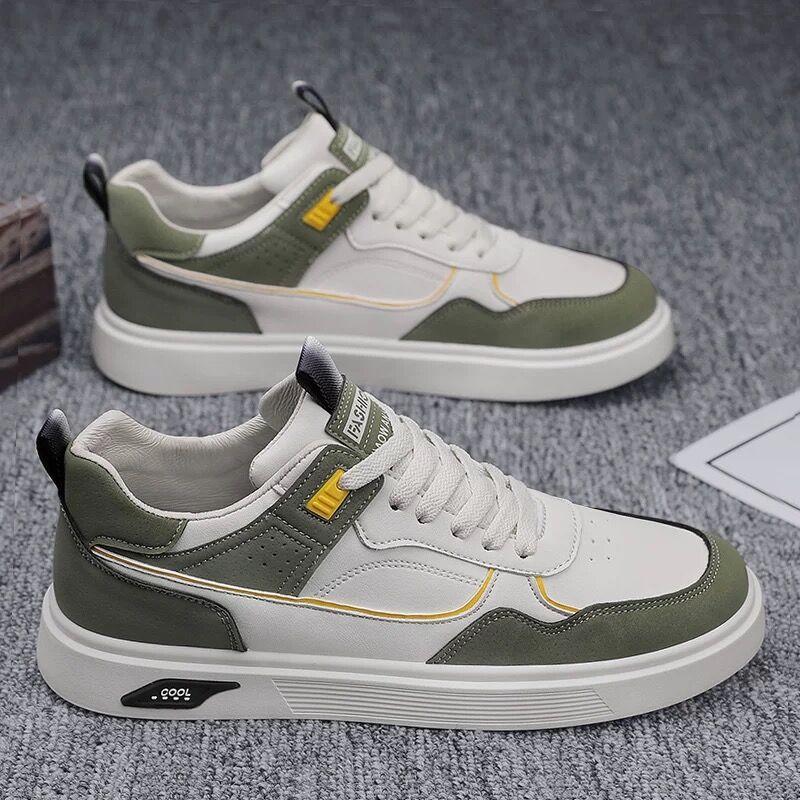 Moda 2024 Nowe Męskie Sneakersy Outdoor Wygodne Lekkie Buty do Biegania Wulkanizowane Buty dla Mężczyzn Sznurowane Płaskie Zapatillas Hombre