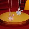 Planet Rabbit Necklace Light Luxury Niche Design Year of the Rabbit Birthday Gift for Girlfriend and Girlfriend