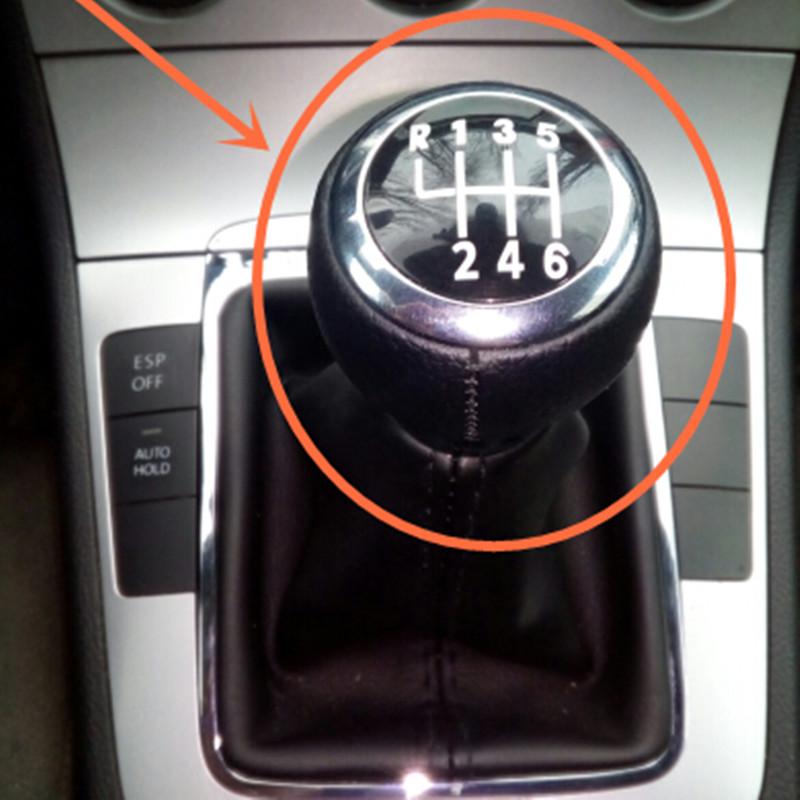 5/6 geschwindigkeit Leder Manuelle Schaltknauf Hebel Stick Shifter Stift Für Volkswagen VW Passat B6 2005-2011 Auto Styling zubehör