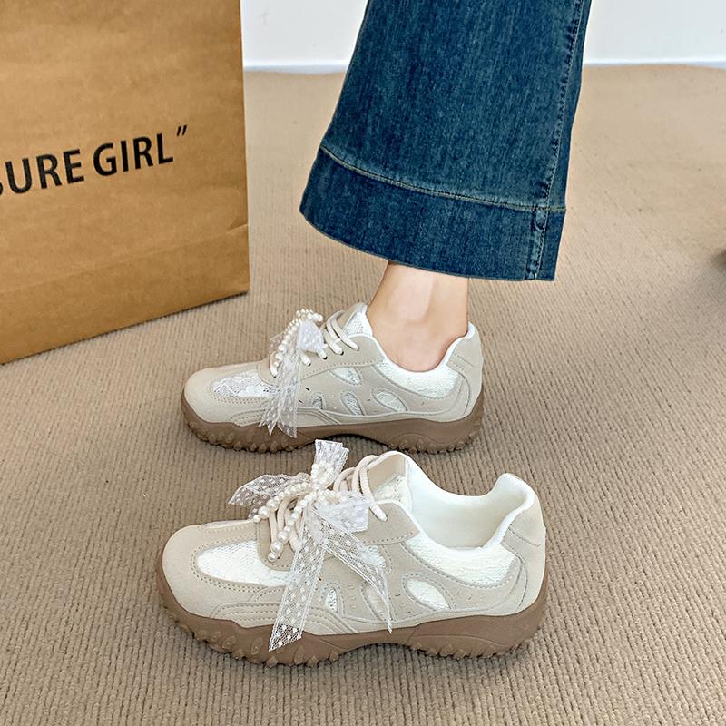 CRLAYDK Sneakers for Women Lace Hiking Tennis Fashion Summer Shoes Mesh Breathable Casual Outdoor Sports Walking Trainers