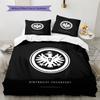 Eintracht Frankfurt Muster Bettwäsche Bettdecken-Set Heimdekoration Geschenk (1 Bettbezug + 2 Kissenbezüge (ohne Füllung))