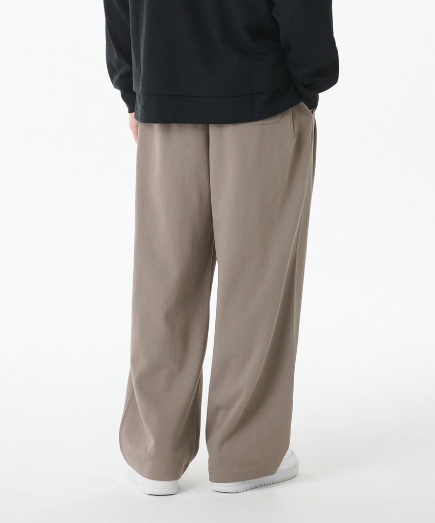 Musinsa Standard Double Knit Three-Pleat Wide Lounge Sweatpants [Dusty Beige]