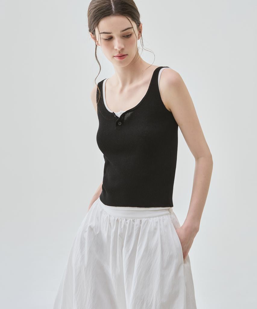 Deuloupisumeon Breeze Knit Cardigan + Sleeveless Set [4 Colors]