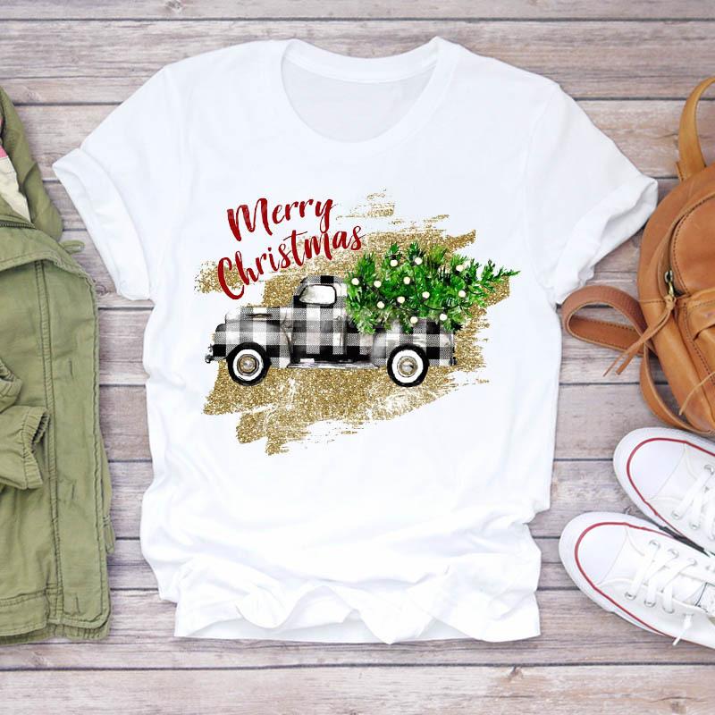 Hotselling Leopardprint Checkered Tshirts for Boys and Girls and Treeprinted Shirts for New Year Winter and Christmas Tops