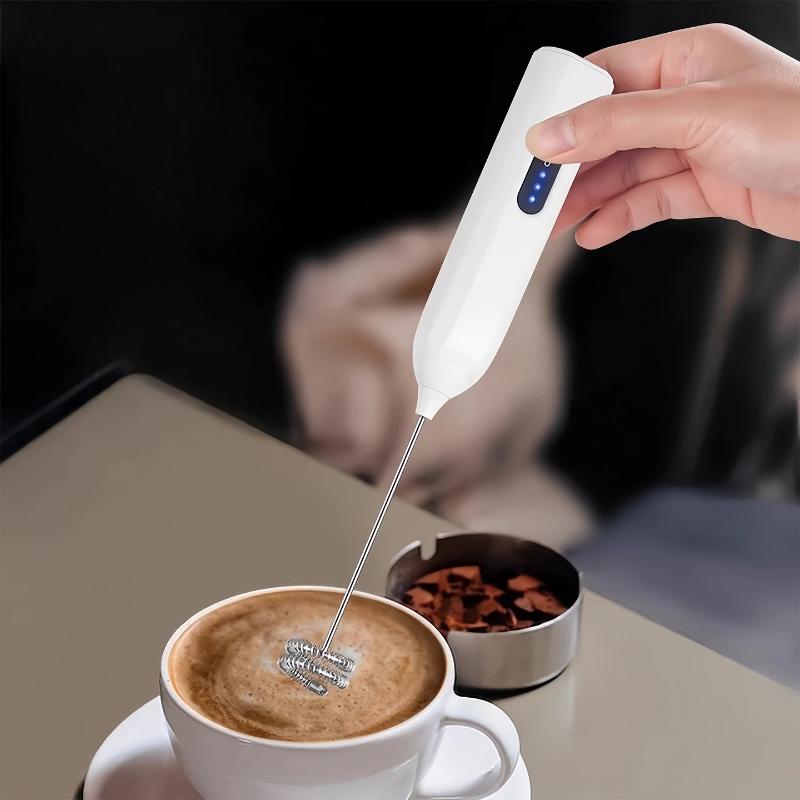 1 Set 3 Speeds Foam Maker Mixer Electric Milk Frother Usb Rechargeable Handheld Egg Beater Coffee Drink Frothing Wand Foamer