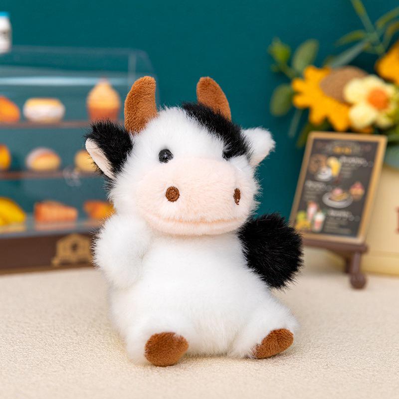 Charming Little Red Bean Sheep, Lion, Fox, and Panda Desk Companion Plush Pendant Gift for Adults