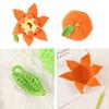 DIY Crochet Peelable Fruit Kit Cute Handmade Knitted Lifelike Orange Fruit Doll with Instruction Yarn Hook for Beginners Handicraft Lovers