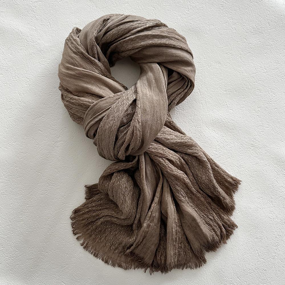 Herfst Winter Katoen Linnen Heren Sjaal Zacht Warm Neckerchief Korte Kwastjes Sjaals Casual Heren Accessoires Bufandas Sjaals