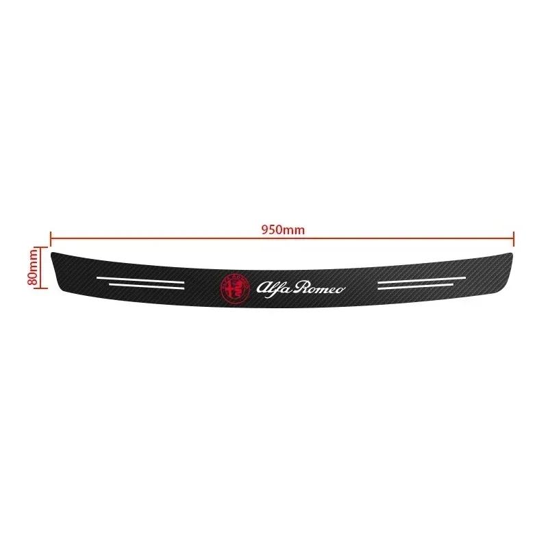1 pièce Voiture Fibre de Carbone Coffre Arrière Pare-chocs Arrière Bord de Chargement Protecteur Autocollant Pour Alfa Romeo Sportiva Giulia Giulietta 159 156 Stelvio rty112