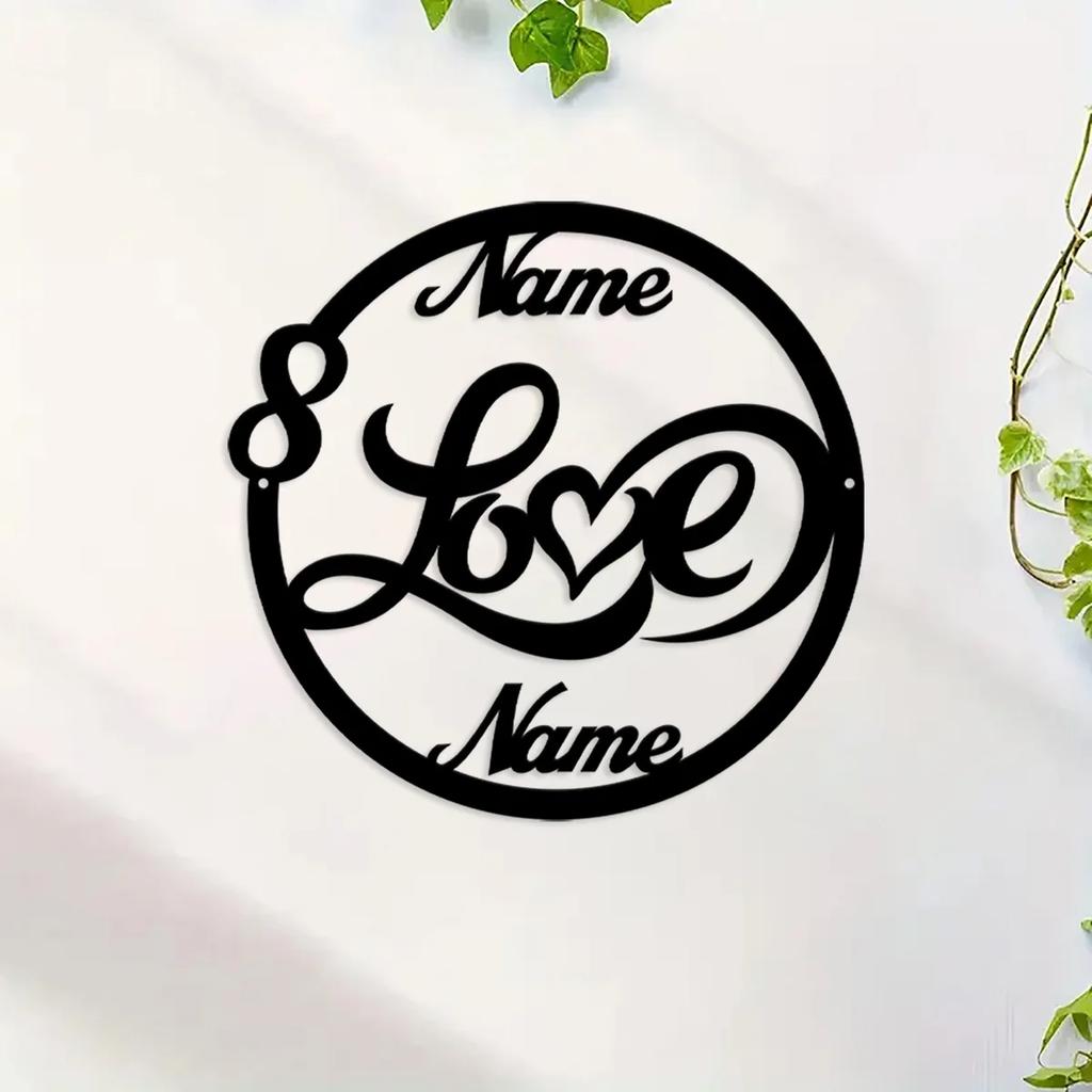 Metal Sign Love Name Personalized Valentine Gift for Her Fiance