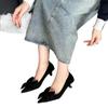 Women's Shoes 2024 Fashion Shallow Women's High Heels Hot Sale Butterfly-knot Office and Career Sexy Pointed Toe Heels Women