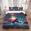 3pcs Anime Butterfly Moon Bedding Set - Includes One Quilt Cover and Two Pillowcases (No Core) - Home Decor, Festival Gift, Polyester Fabric