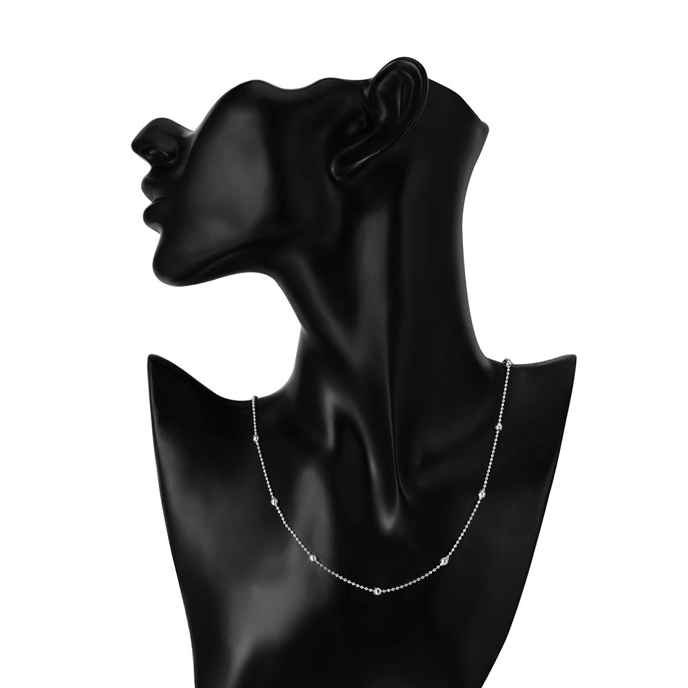 Charms Wedding Party Beads Style Chain 925 Stamp Silver Cute Women Men Necklace Jewelry Silver Fashion Cute Necklace Gift