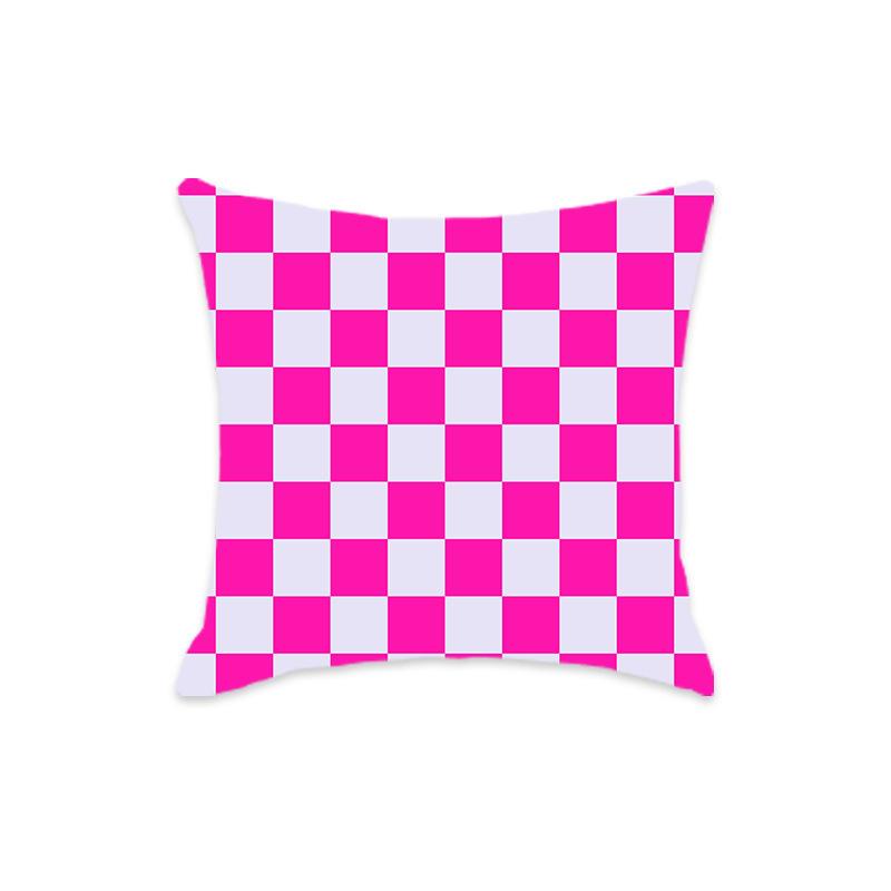 Nouveau Housse d'oreiller géométrique à carreaux colorée pour canapé maison, Housse de coussin pour canapé, chevet, maison, échiquier