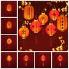 With Lighting Chinese Lantern DIY Materials Good Luck Handmade New Year Lantern Decors Luminous With Handle