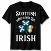Scottish And A Wee Bit Saint Paddys Day Mens Womens 100% Cotton T-shirt Mens Tees Top Apparel