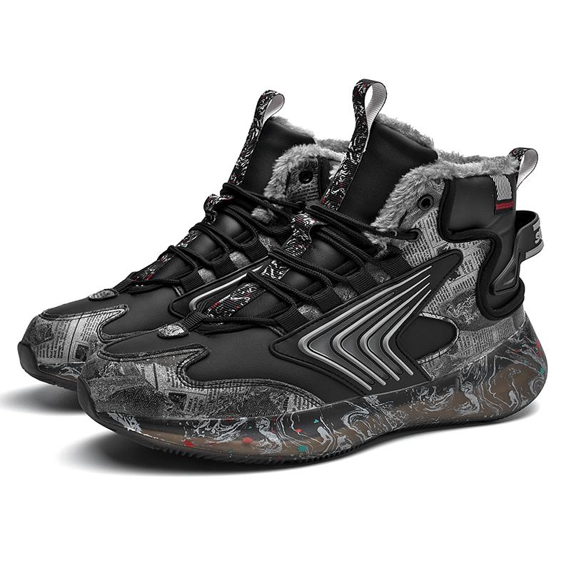 TUINANLE Chaussures décontractées pour hommes Baskets d'hiver Chaussures de sport d'extérieur à plateforme