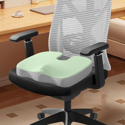 Foam Seat Cushion U Shape Ergonomic Support Breathable Polyester Filling Non-Slip Bottom for Office