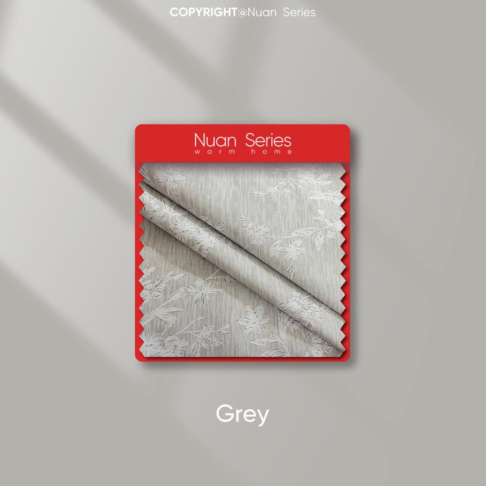 1PC Nuan Series Light Luxury Retro Solid-color Gray Fully Blackout Curtains for Bedroom Living Room Balcony Window for Home Decor