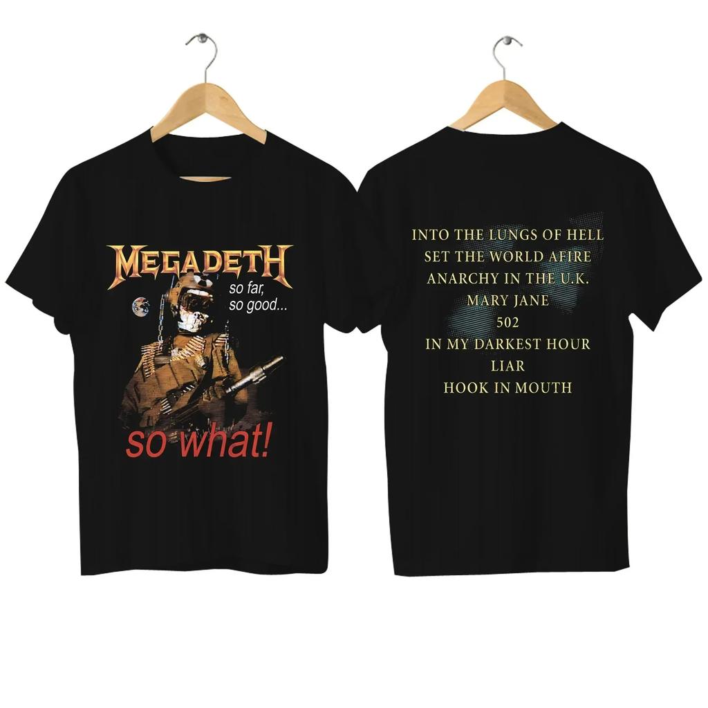 Men T-shirts Megadeths T Shirt Casual Rust in Peace T-shirt Graphic Oversized Sports Tees Tops Breathable Comfortable Streetwear