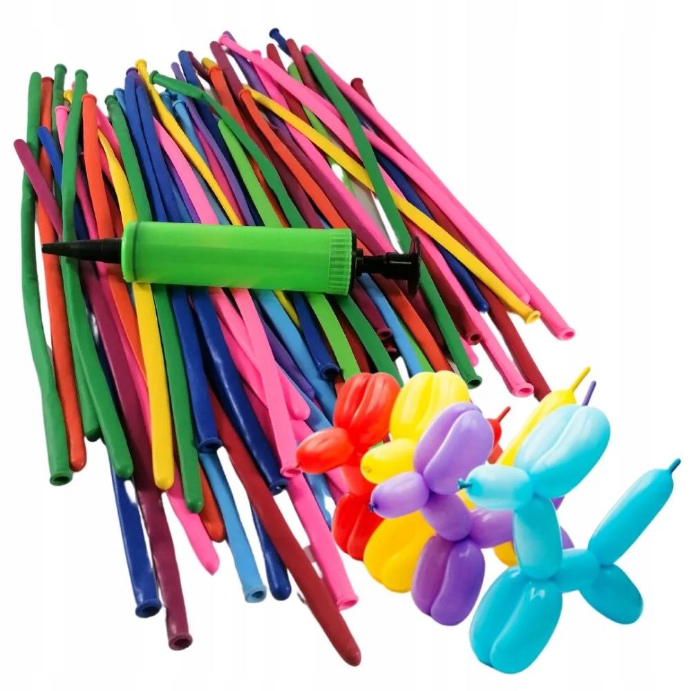 Modeling Balloons With Pump 50 Pieces Pump Set Durable Flexible