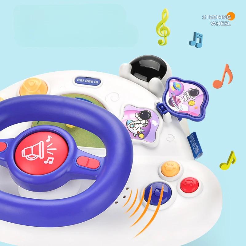 Baby Elektrisches Lenkrad für Autositze und Kinderwagen Spielzeug mit Sound Kinder Früherziehung Kinderwagen Lenkrad Vokalspielzeug