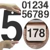 Fashion Stainless Steel Door Label with Screw Durable Black 0 To 9 Numeral Tag Number Plate Sign For Home Mailbox Hotel Address
