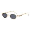 New Fashion Diamond Sunglasses Women Small Frame Oval Sun Glasses UV400 Vintage Sunglass Y2K Eyewear With Box