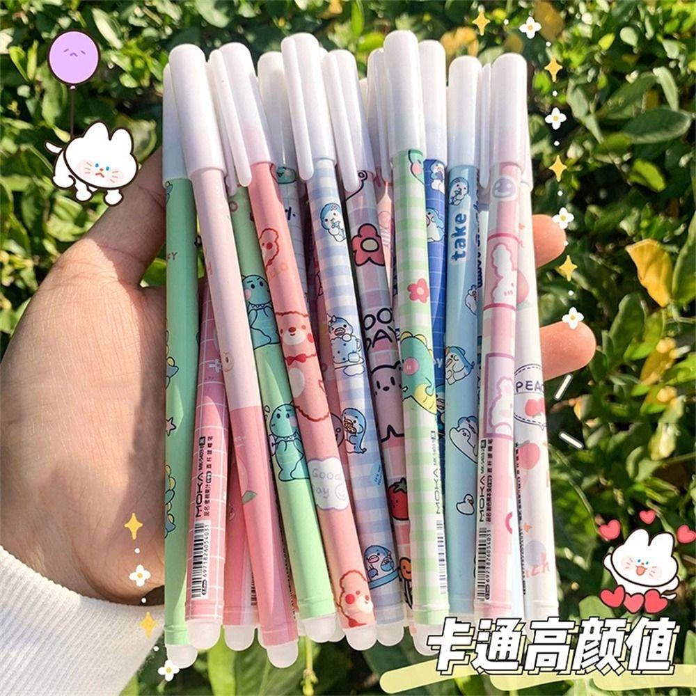 Blue 0.5mm Washable Handle Cartoons Erasable Pen Gel Pens Student Pen Neutral Erasable Pen