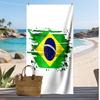 Brazil National Football Team Printed Beach Towel Quick Dry Soft TowelPortable Large Rectangular Beach Blanket for Travel Swimming Pool