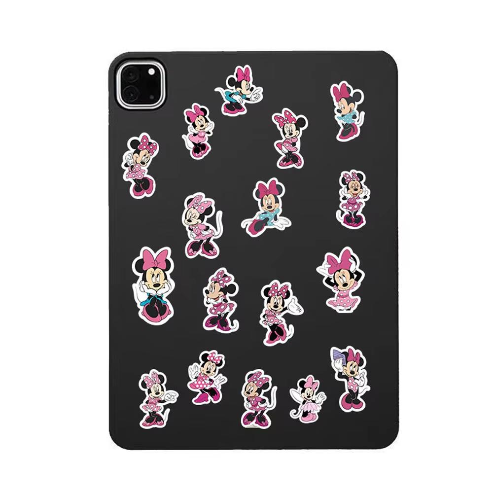 MINISO 65pcs Disney Mickey Mouse and Minnie Mouse Cartoon Stickers, Cute DIY Laptop Luggage Scrapbook Bicycle Waterproof Sticker Toys