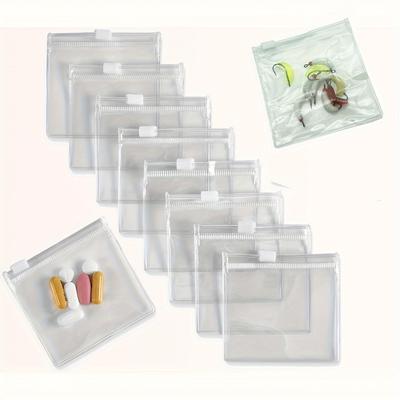 5/10/20 Reusable Medicine Bags, Zipper Medicine Bag Set, Bait Bag Jewelry Storage Bag Self-Sealing Medicine Storage Device and Travel Accessories