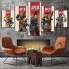 Gamer Wall Art 5 Πίνακες Apex Legends Game Μοντέρνα Μοντούλας Κάμβας Αφίσες Εικόνες Εκτυπώσεις HD Πίνακες Διακόσμηση Σπιτιού Διακόσμηση Σαλονιού