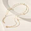 Mcel 18K Chouette Golden Ball Double Chain Anklet