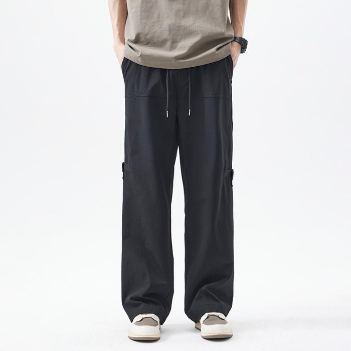 Heavy New Straight Overalls Men's Spring and Autumn New American Loose Casual Trousers Trendy Paratrooper Pants